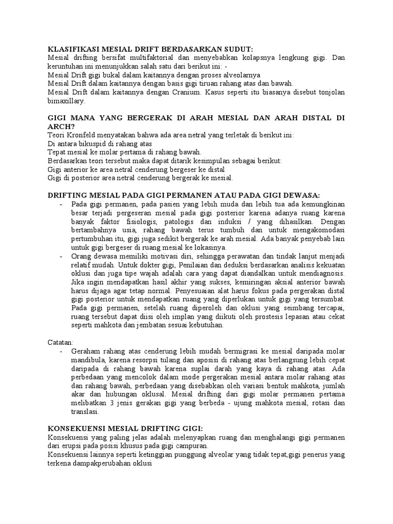 Mesial Drift PDF
