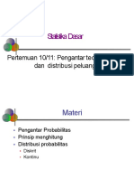 PERT 1011 - Teori Peluang Dan Distribusi Peluang