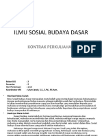 Ilmu Sosial Budaya Dasar Kontrak Perkuliahan