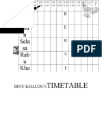 Jadual Waktu Tahun 1 Ibnu Khaldun