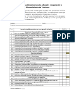 Lista de Verificación Competencias Laborales en Operación y Mantenimiento de Tractores