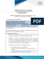 Guía de Actividades y Rúbrica de Evaluación - Unidad 1- Fase 2 - Definición e Identificación Del Problema