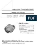 Operating Instructions (Included Installation Instruction) : Compact Axial Flow Fan