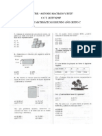 Exámen de Matemáticas 2do Trimestre