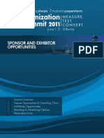 Optimization Summit 2011 - Sponsor Opportunities