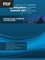 Optimization Summit 2011 - Sponsor Opportunities