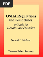 OSHA Regulations and Guidelines-A Guide For Health Care Providers