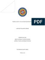 Taller FORMULACION Y EVALUACIÓN DE PROYECTOS 