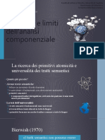 Problemi e Limiti Dell'analisi Componenziale