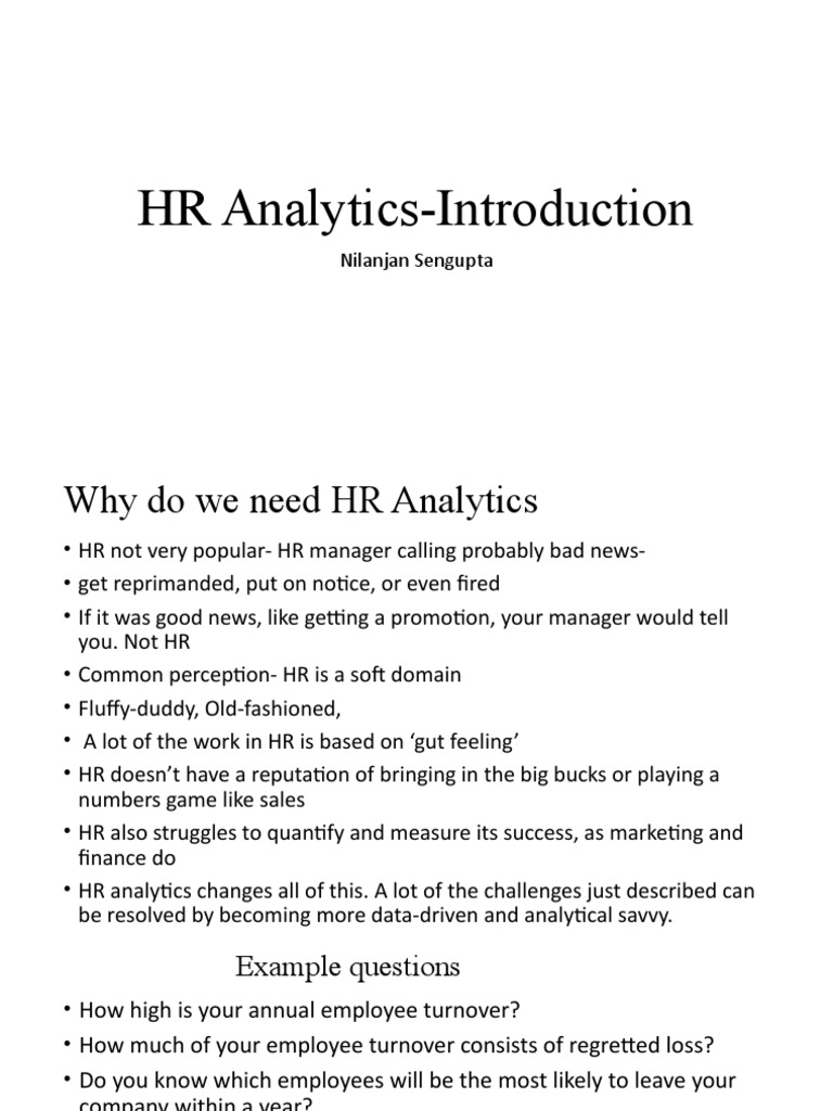 Introduction to HR Analytics | PDF | Analytics | Human Resource Management