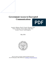 Government Access To Encrypted Communications