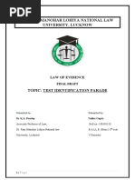 9 Test of Identification Parade | PDF | Criminal Procedure In South ...
