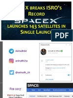 S X Isro' R 143 S L: Pace Breaks S Ecord Launches Satellites in Ingle Aunch