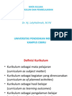 Kurikulum Dan Pembelajaran - Dr. Hj. Lelyhalimah, M.PD