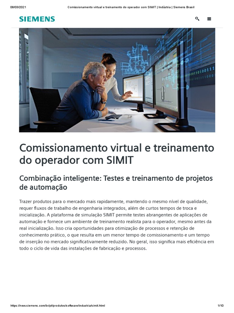 Comissionamento Virtual e Treinamento Do Operador Com SIMIT - Indústria ...