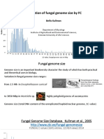 Estimation of Fungal Genome Size by FC: Bellis Kullman
