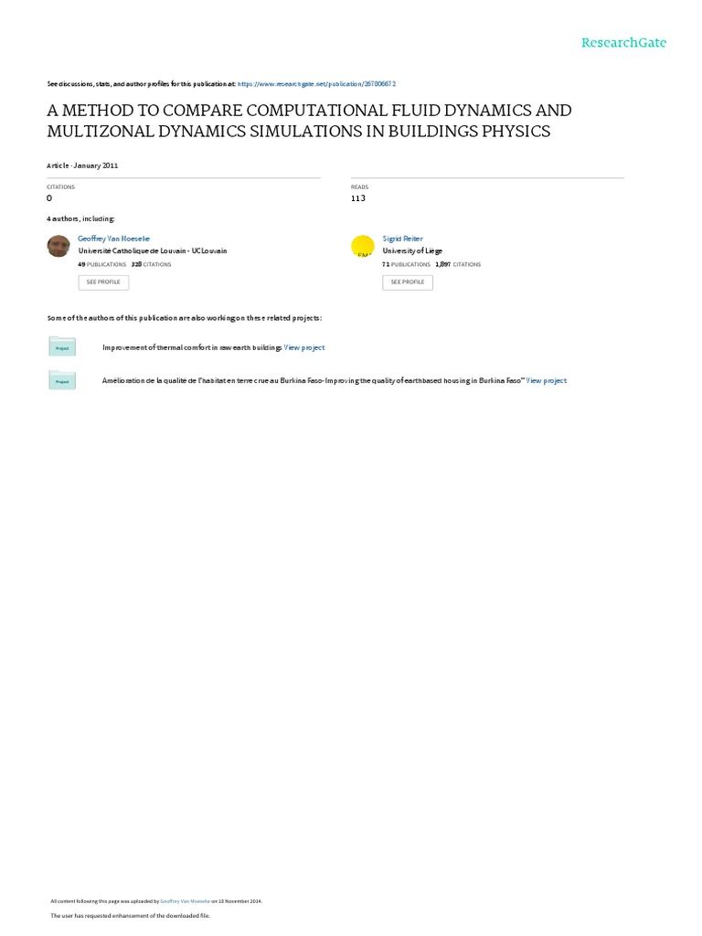 A Method To Compare Computational Fluid Dynamics A | PDF | Accuracy And ...
