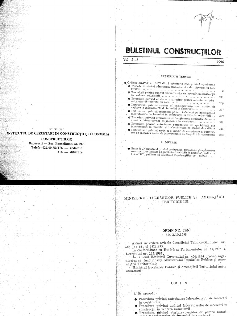 Buletinul Constructiilor Vol 2-3 1996