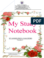 My Study Notebook: Evangeline S. Salcedo