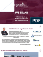 Webinar Introduccion Al Mantenimiento de Maquinaria Pesada