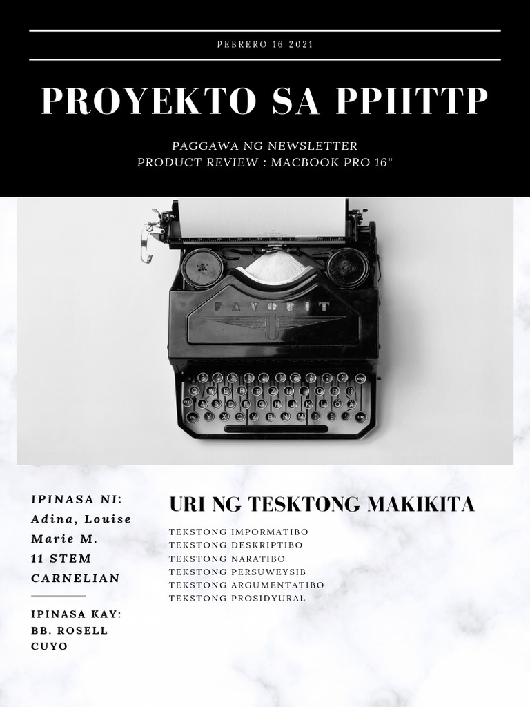 Proyekto Sa PPIITTP (Newsletter) | PDF