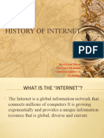 History of Internet: By-G.Karan Thevar First Year CSE Student Coimbatore Institute of Technology