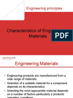 Unit 302: Engineering Principles: Characteristics of Engineering Materials