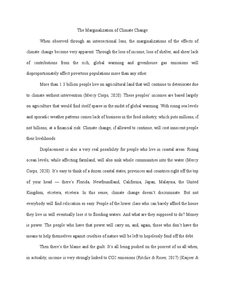 Climate Change Assignment | PDF | Climate Change | Natural Environment