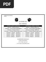 CAHSEE 2011 BELL SCHEDULE