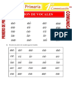 Union de Vocales Para Primero de Primaria
