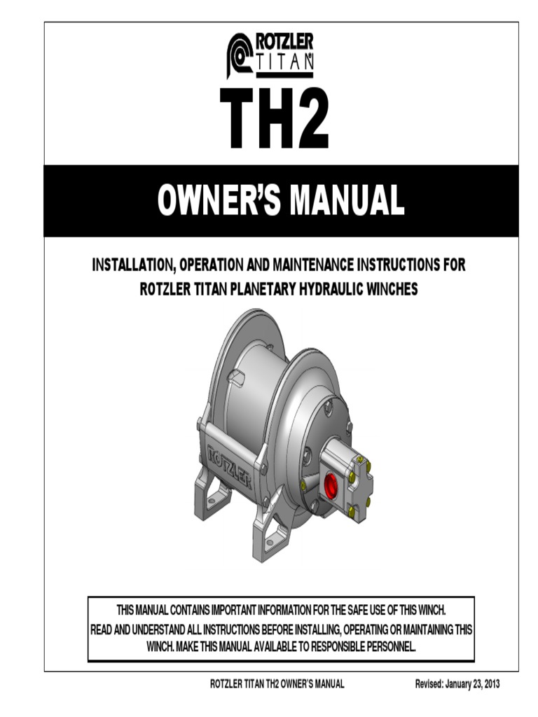 Owner'S Manual Installation, Operation and Maintenance Instructions