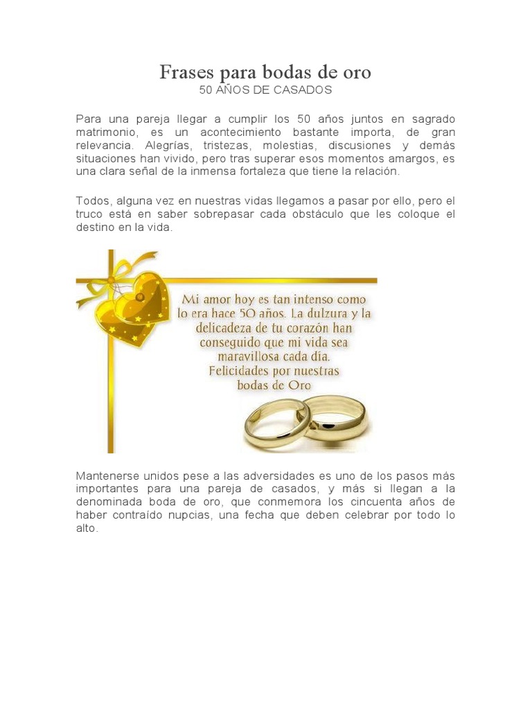 Frases para Bodas de Oro | PDF, image size:768x1024