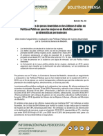 Boletin 02 2021 Politicas Publicas para Las Mujeres en Medellin