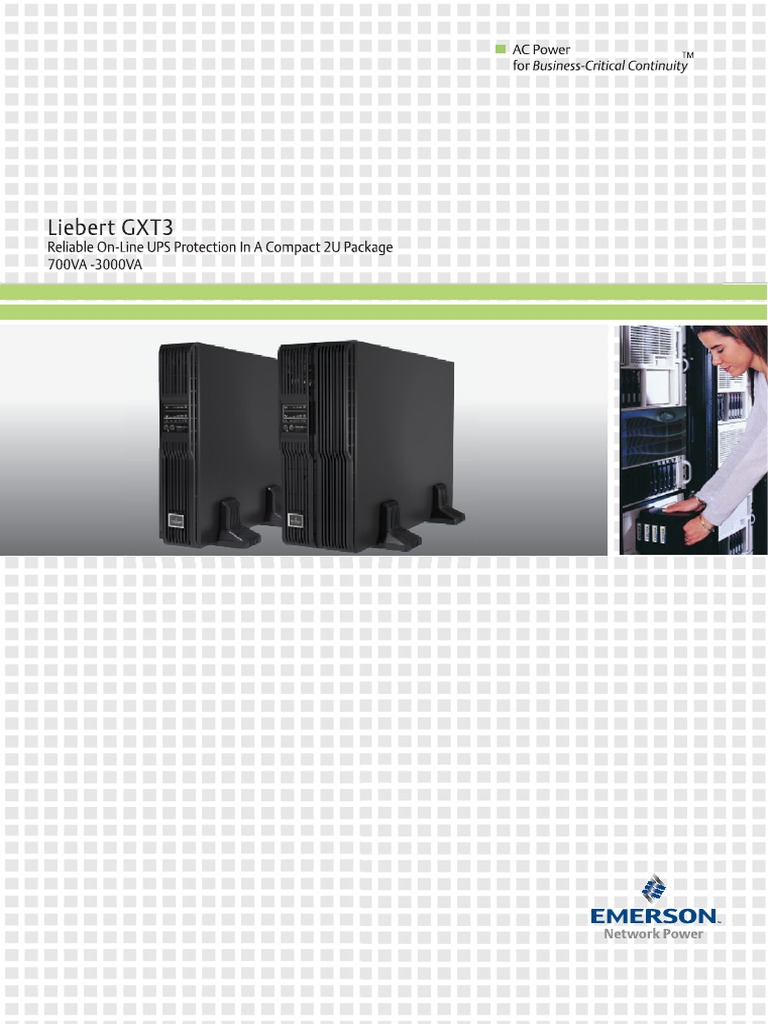 Vertiv Liebert GXTRT-2000IRT2UXL Gruppo Di Continuità  UPS  Doppia Conversione Online 2000 Va 1800 W 6 Presae Ac