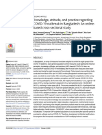 Knowledge, Attitude, and Practice Regarding COVID-19 Outbreak in Bangladesh: An Online-Based Cross-Sectional Study