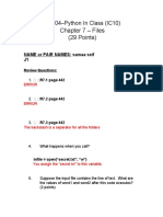 Chapter 7 - Files (29 Points) : CS 104-Python in Class (IC10)