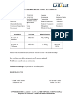 Informe de Laboratorio de Productos Carnicos