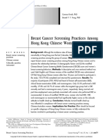 Breast Cancer Screening Practices Among Hong Kong Chinese Women