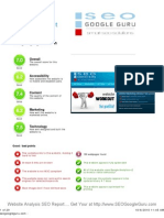 Web Site Analysis - Search Ranking Help