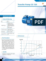 Transfer Pump CO 120: Technical Index
