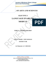 Language Enabling: School of Arts and Sciences