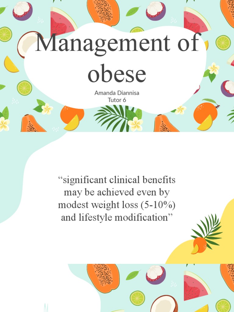 Management of Obesity Case Obese TM FM | PDF | Dieting | Weight Loss