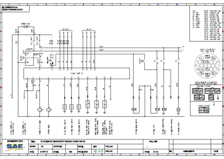 DC Schematic Diagram For Yamagen Comap Amf 25 | PDF
