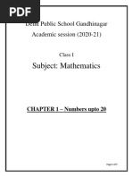 Dps GNGR Class 1 Maths Study Material