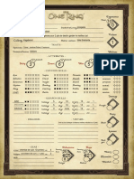 The One Ring Character Sheet Editable v. 1.1