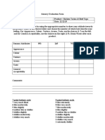 Sensory Evaluation Form Chicken Beef Tapa