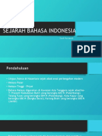 Pertemuan 3 Sejarah Bahasa Indonesia