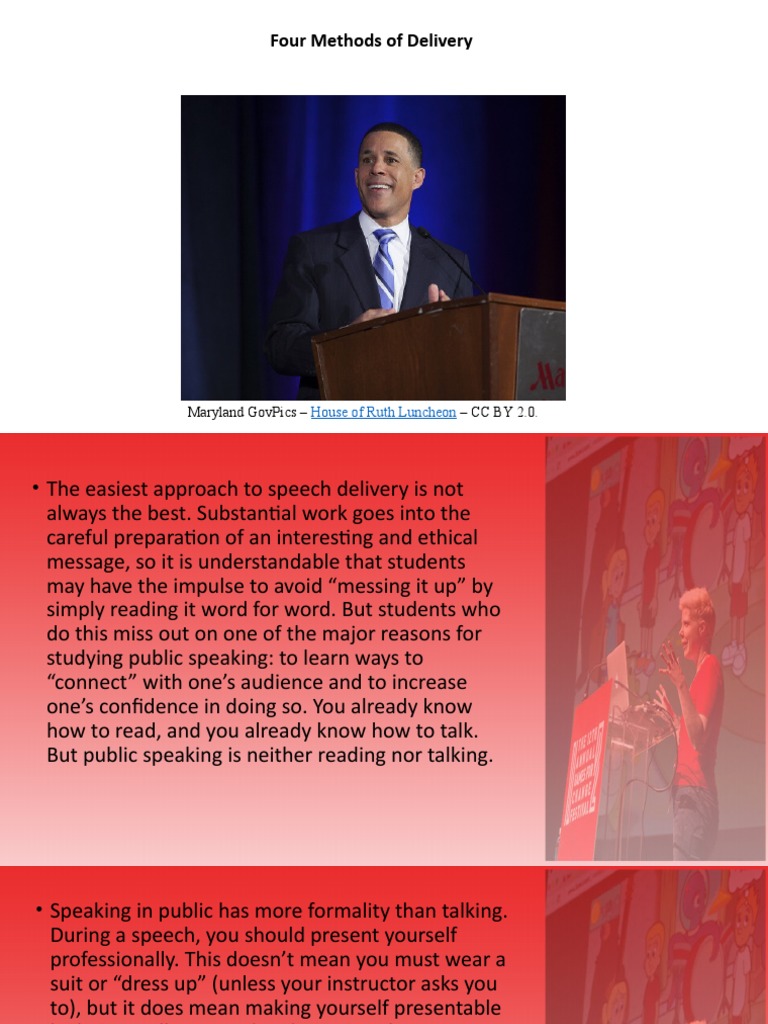 Extemporaneous Speech Delivery Methods | PDF | Nonverbal Communication ...