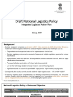 Draft National Logistics Policy: Integrated Logistics Action Plan