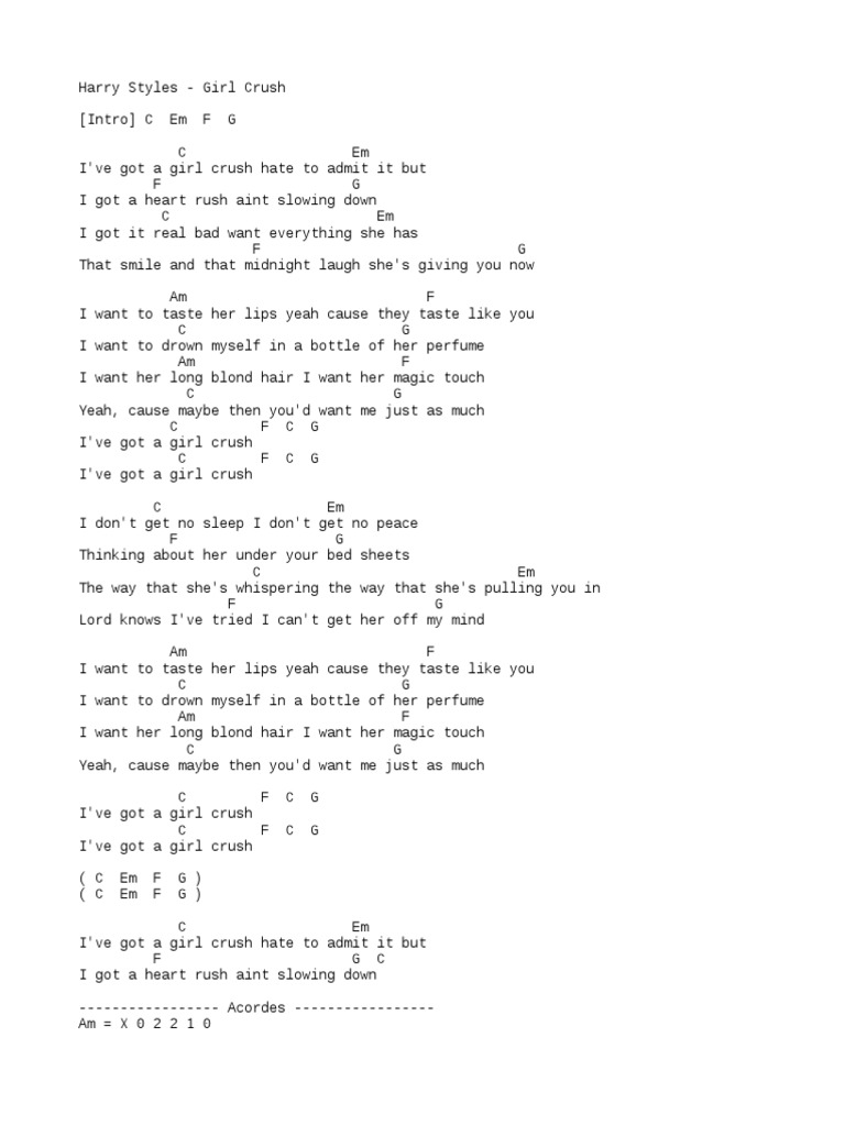 Harry Styles - Girl Crush Chords